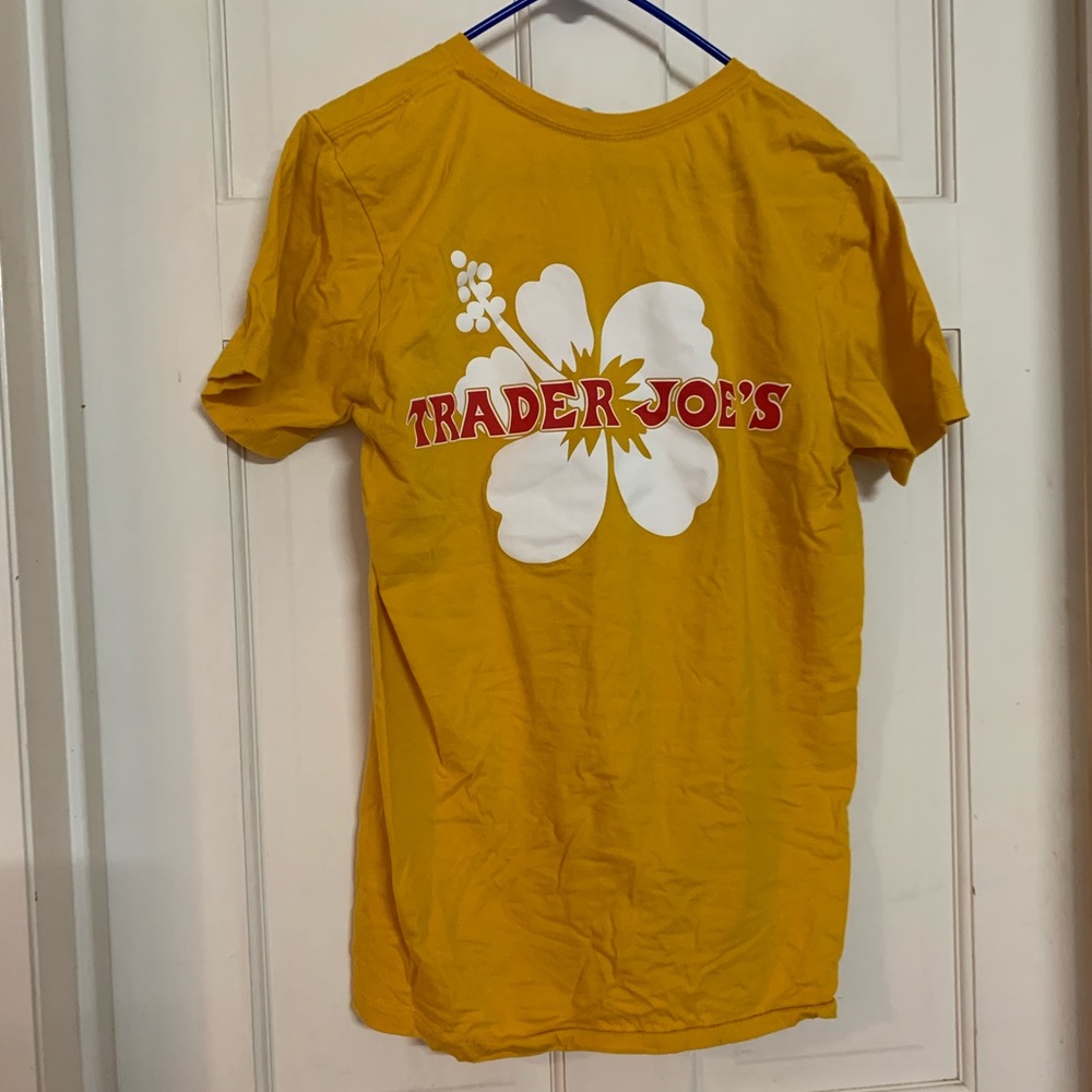 Yellow TRADER JOE’S • employee shirt • CREW MEMBER TEE• Halloween Costume idea